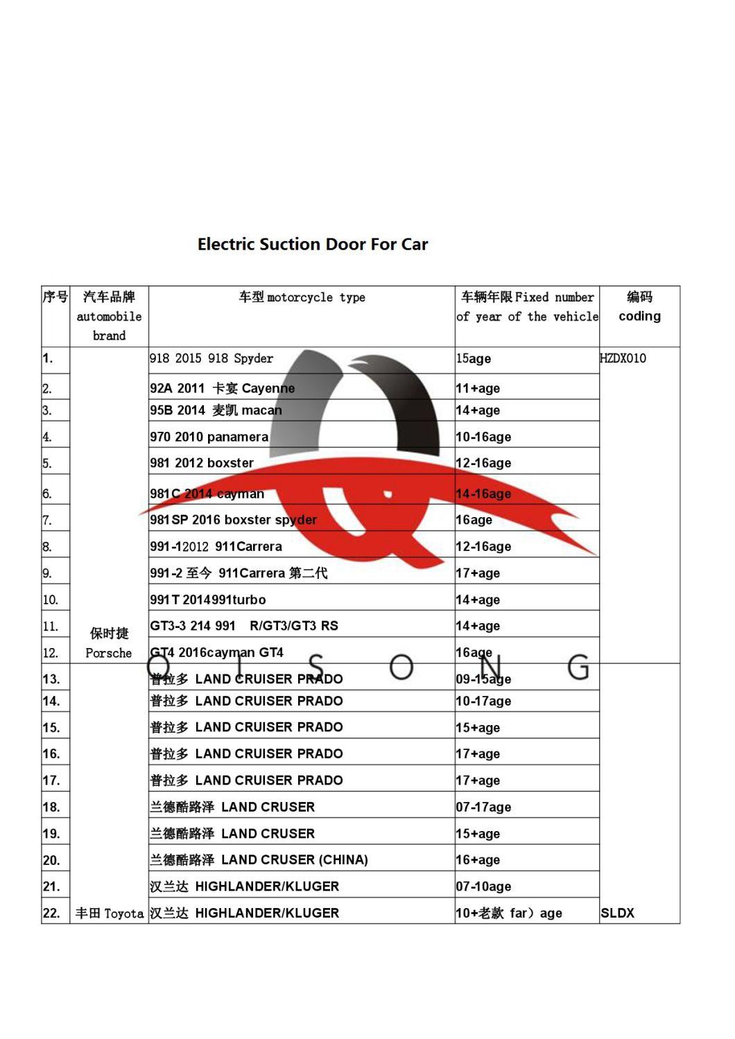 [Qisong] Good Quality Automobile Electric Suction Doors for Toyota