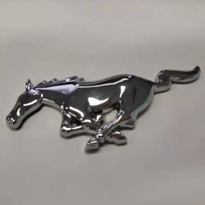 ABS Mustang Grill Front Emblem with Pins and Adhesive Tape