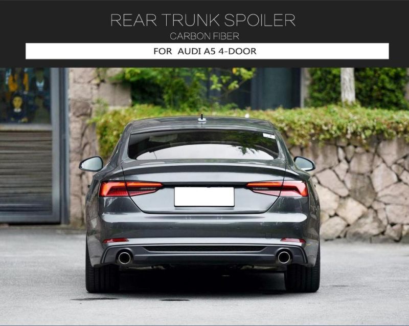 Carbon Fiber Rear Trunk Spoiler for Audi A5 Sportback S Line Hatchback 4-Door 2017
