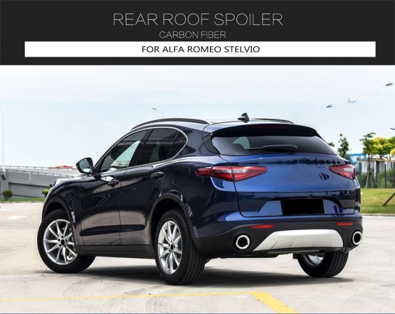 Carbon Fiber Auto Rear Roof Spoiler for Alfa Romeo Stelvio 2017-2018