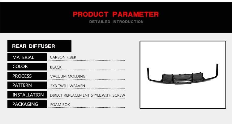 Carbon Fiber W218 Auto Rear Diffuser for Mercede S Ben Z Cls-Class W218 Cls63 Amg 15-17