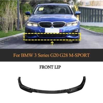 Carbon Fiber Front Bumper Lower Lip Spoiler Chin for BMW 3 Series G20 G28 M-Sport 2020