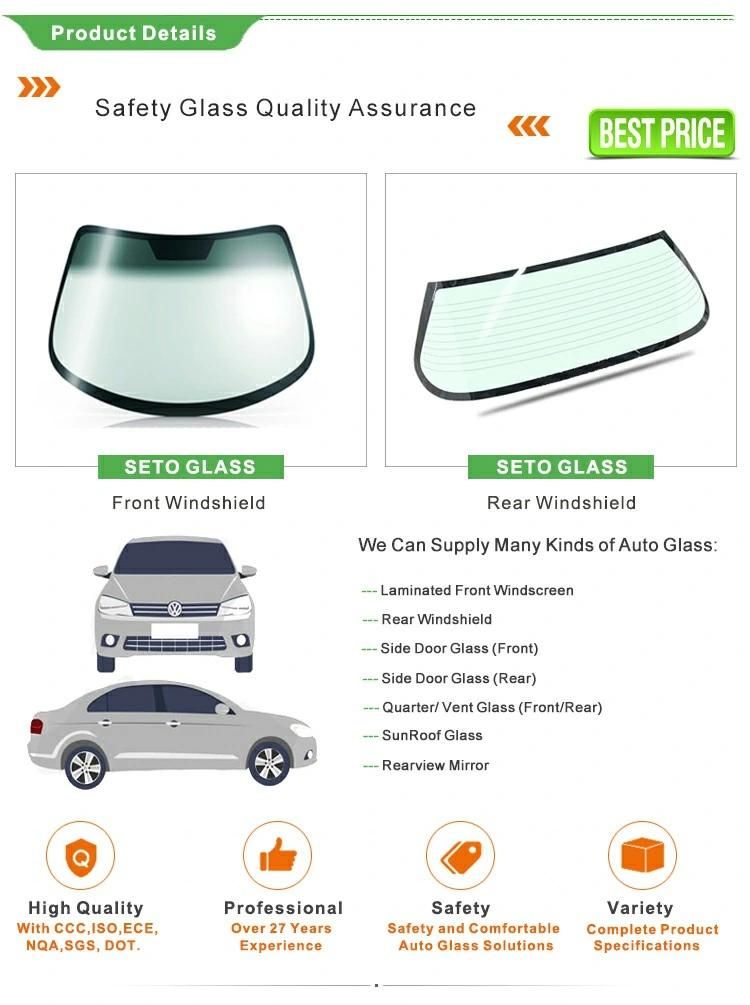Xyg Auto Glass Windshield Sunroof Window Glass/ Skoda Auto Glass Manufacturer