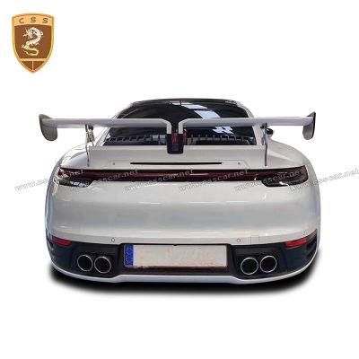 Upgrade to Techart Style Carbon Fiber Car Rear Trunk Spoiler Wing for Pors-Che 911-992