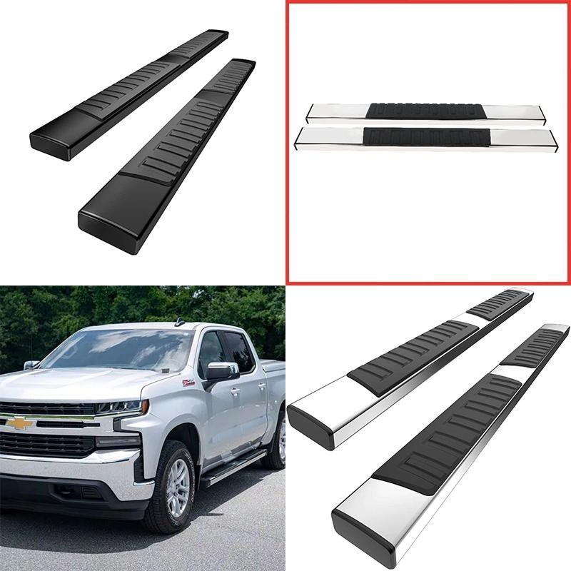 6 Inches Stainless Steel Square Tubing Side Step Nerf Bars Fit for RAM 1500 Crew Cab 2019-2022