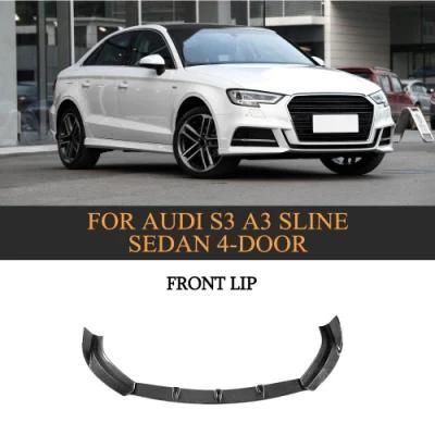 Carbon Fiber Front Lip for Audi S3 A3 Sline Base Prestige Progressiv Premium Plus Sedan 4-Door17-19