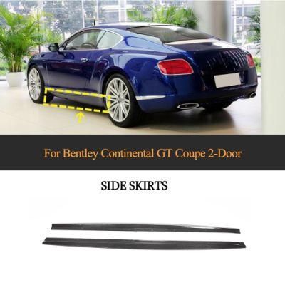 for Bentley Continental Carbon Fiber Side Skirt Extensions 2-Door 2012-2016
