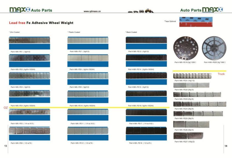 Factory Fe Stick on Wheel Weight Iron Wheel Balancing Weight Parts Balance Weight Adhesive Wheel Weights