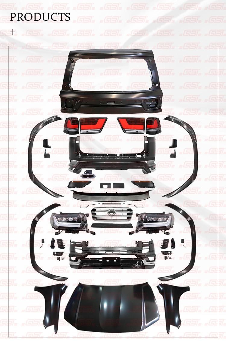 Gbt High Quality Full Car Modification Upgrade Body Kits for 2008-2015 Toyota Land Cruiser LC200 to 300 Headlight Cover Fenders