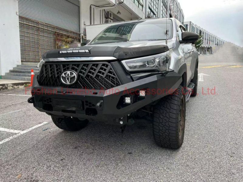 China Factory Steel Black Front Bumper Bullbar for Hilux Revo 2022