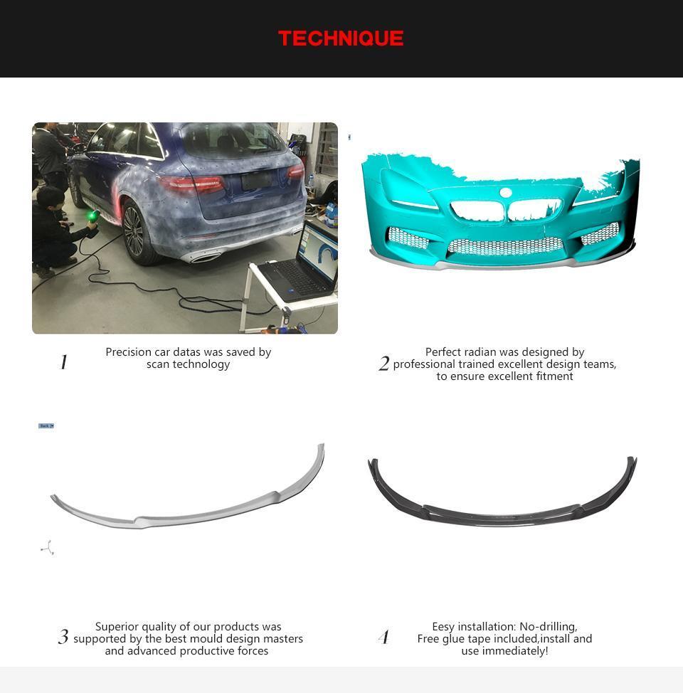 Carbon Fiber Front Bumper Lip for BMW F06 F12 F13 M6 Gran Coupe 2013-2016