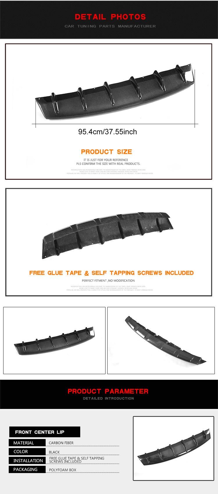 Carbon Fiber Front Center Lip for Maserati Levante S Sport Utility 4-Door 2016-2017