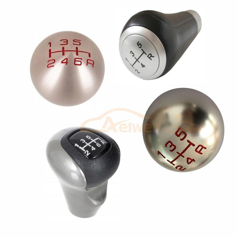 Aelwen Auto Parts Auto 5 Speed Leathe Car Gear Shift Knob Fit for Mercedes Benz W211 Fit for VW Polo Fit for BMW E30