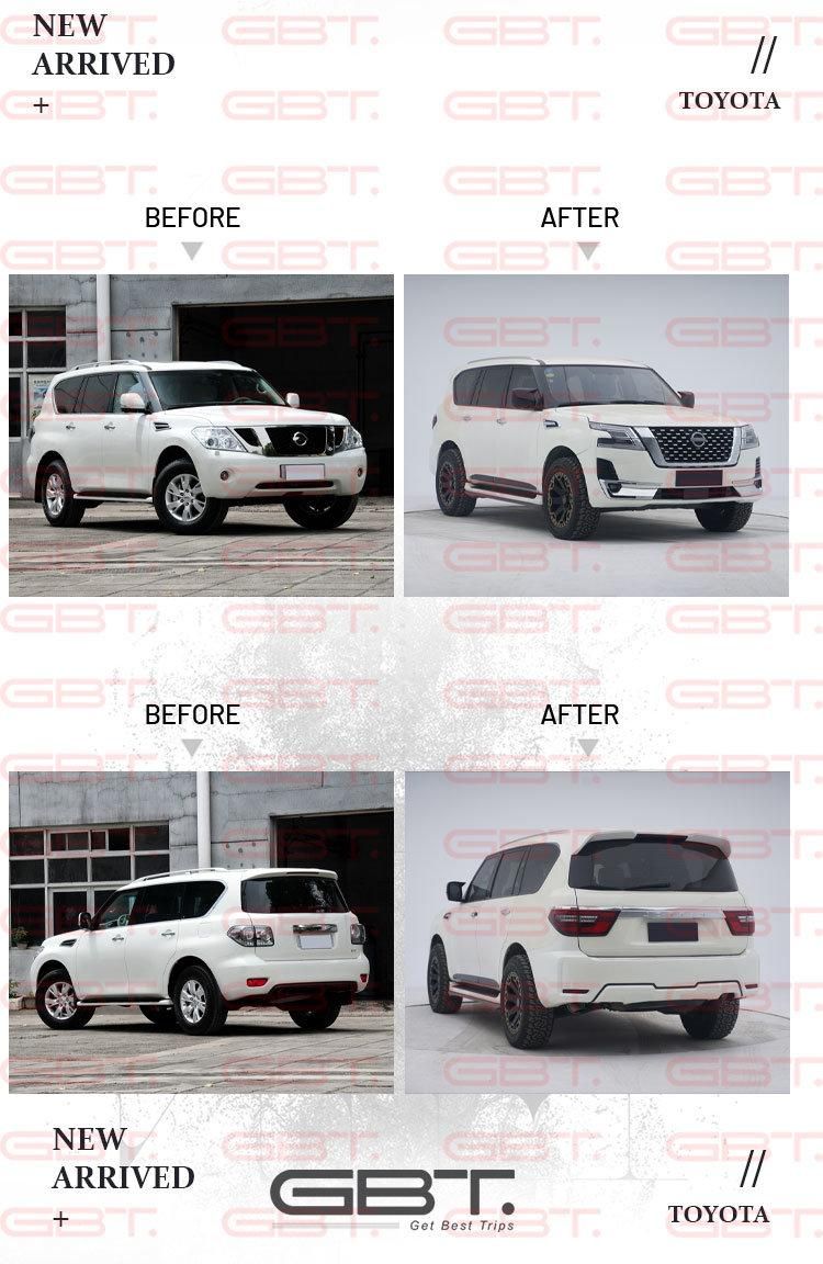Gbt High Quality Car Modification Full Body Kit for 2016-on Nissan Patrol Y62 2020 Upgrade Headlight Grilles Bumpers