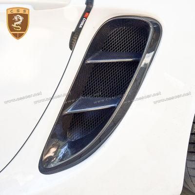 High Glossy Carbon Fiber Car Side Air Intake Vent for Pors-Che Boxster 718