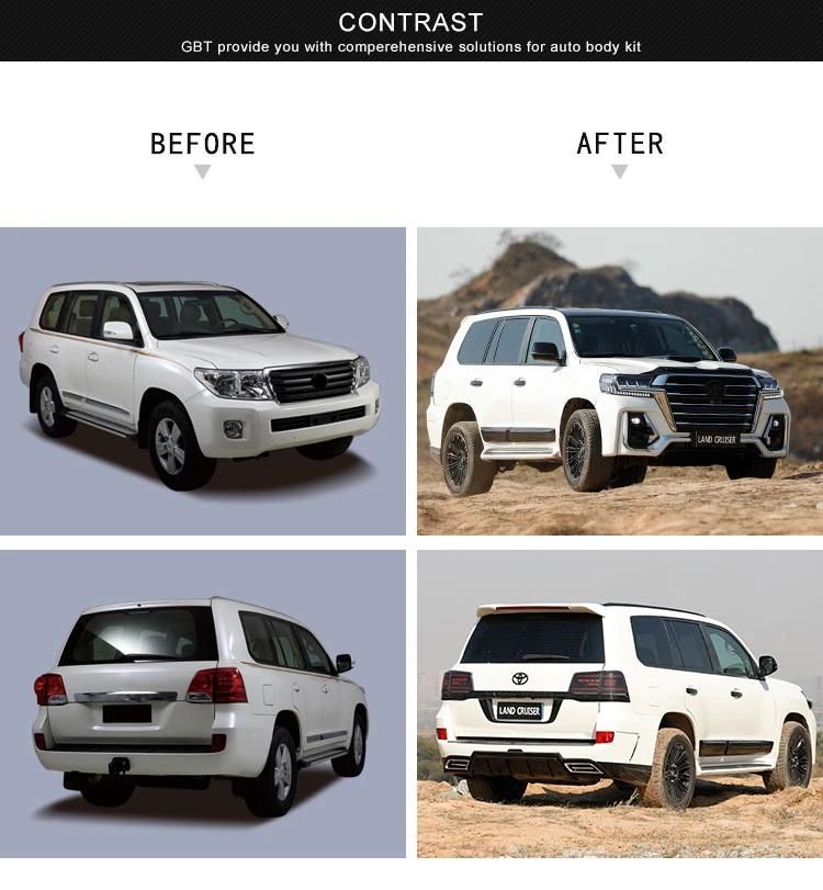 Gbt Upgrade Navigator Automotive Grilles Fenders Licence Plate Front Bumper Plate Bodykit for 2008-2015 Toyota Land Cruiser 200 Facelift LC Navigator Model
