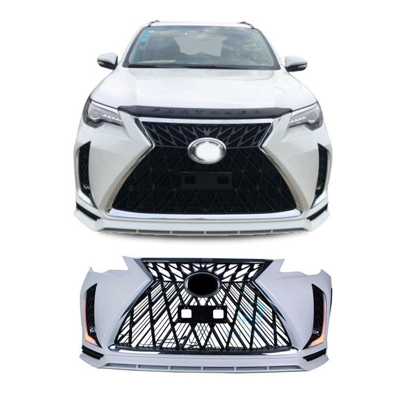 Factory Supply Professional Pickup Truck 4X4 Car Accessories Body Kit Auto Front Bumper for Fortuner 2016-2019 Change Lexus