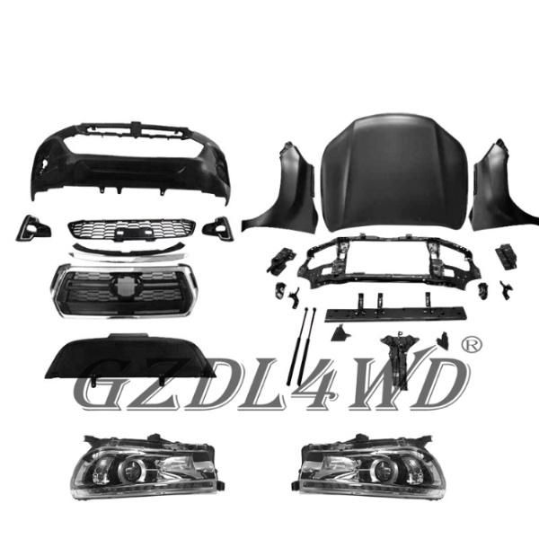 Hilux Vigo 2005-2014 Upgrade to Hilux Rocco 2018 2019 Facelift Body Kit Front Bumper Kit