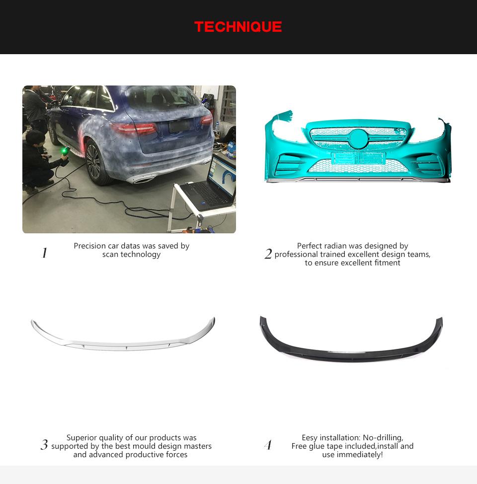 Carbon Fiber Front Lip for Mercedes Benz C Class W206 C205 A205 C43 Amg 2019-2021