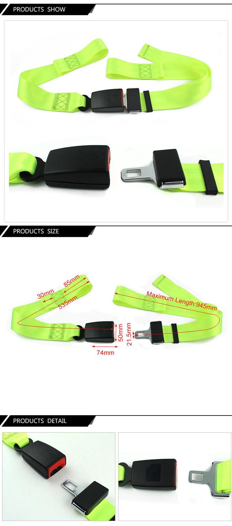 Fea103 Light Green Color 2 Point Safety Seat Belt