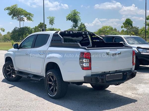 Black Steel Sheet Rear Bumper Strong Bullbar for Mitsubishi Triton