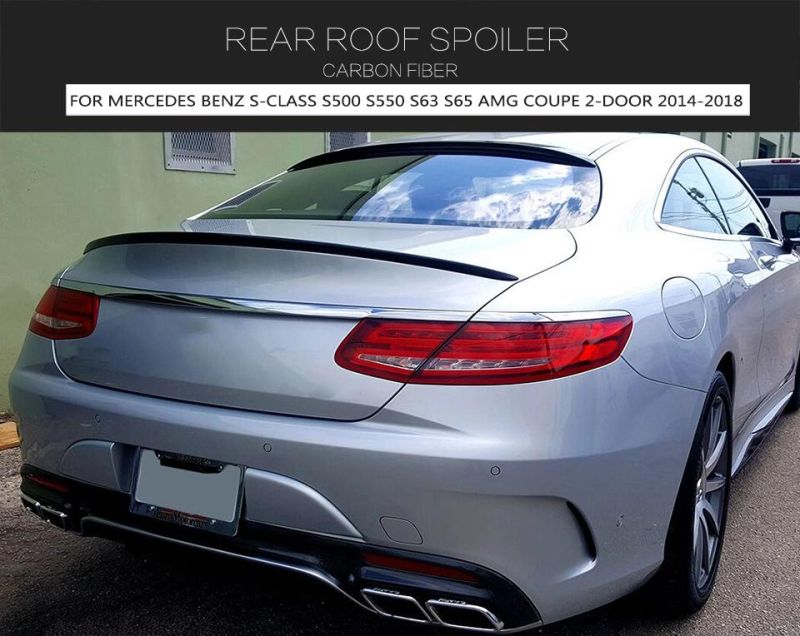 Carbon Fiber Rear Spoiler for Mercedes Benz S-Class S500 S550 S63 S65 Amg Coupe 2-Door 14-18