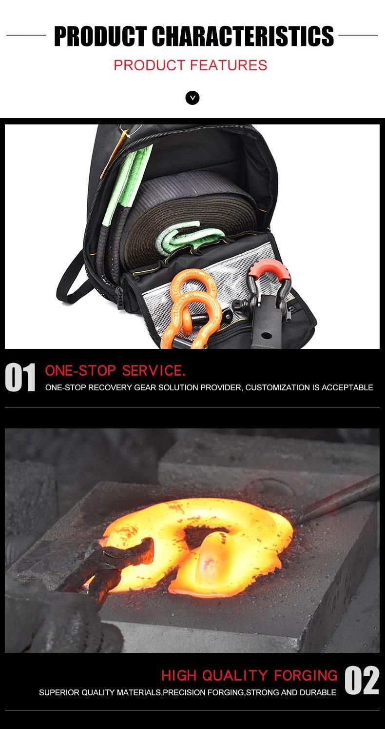 Hitch Receiver Tow Strap off-Road Recovery Kit