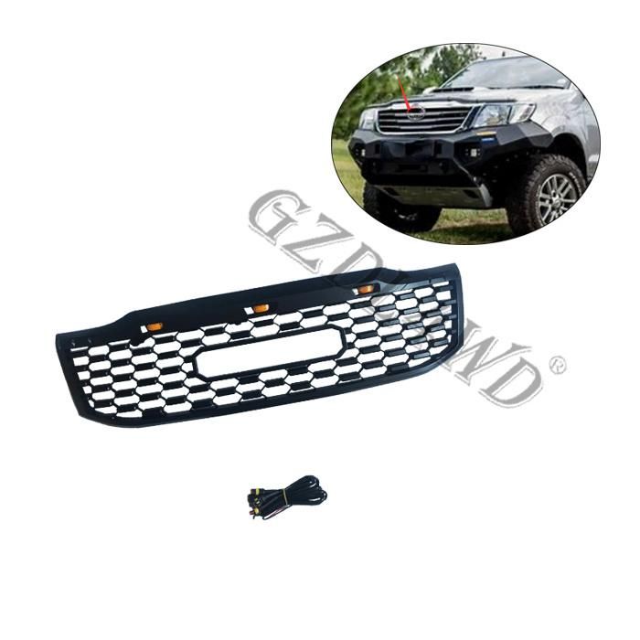 with LED Light Middle Grill for Toyota Hilux Vigo 2012