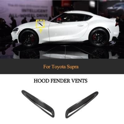 Dry Carbon Fiber Hood Vents Trim for Toyota Gr Supra A90 MKV 2019-2020