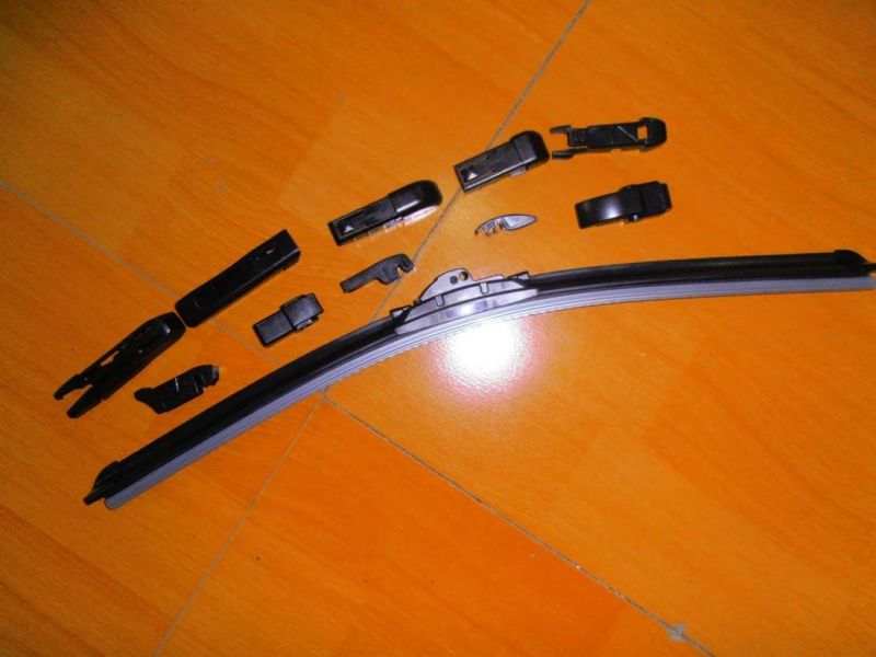 Multi-Function Soft Wiper Blade Multi-Functional Adapter Windshield Wiper Blade Multi-Clip Windscreen Flat Wiper Blade Factory Supplier Beam Wiper Blade 12"-32"