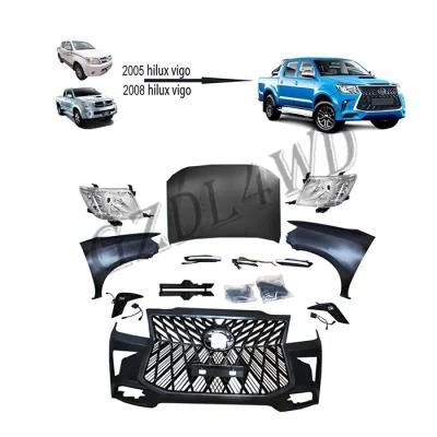 for Hilux Vigo 2005-2012 to Lexus Lx 570 Front Bumper Body Kit