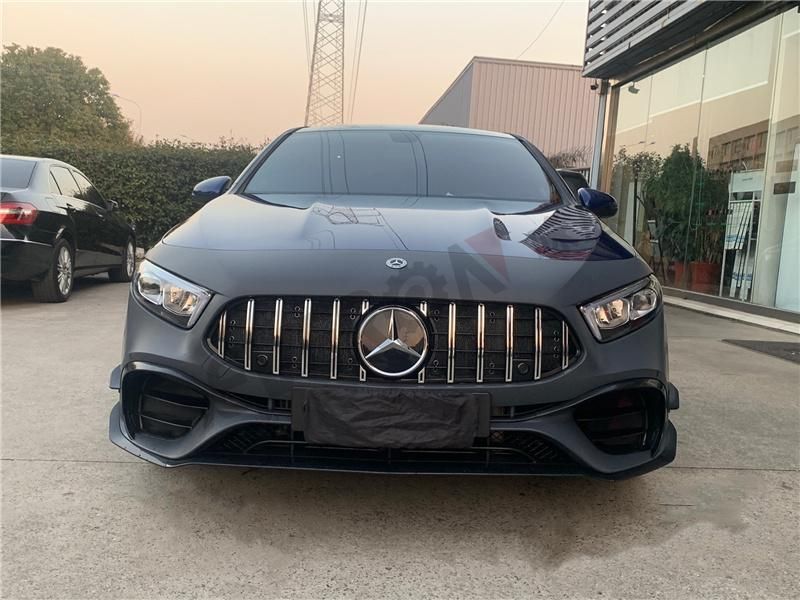 A45 Amg Body Kit Car Bumpers with Grille Diffuser for Mercedes Benz W177 a Class 2019-2021