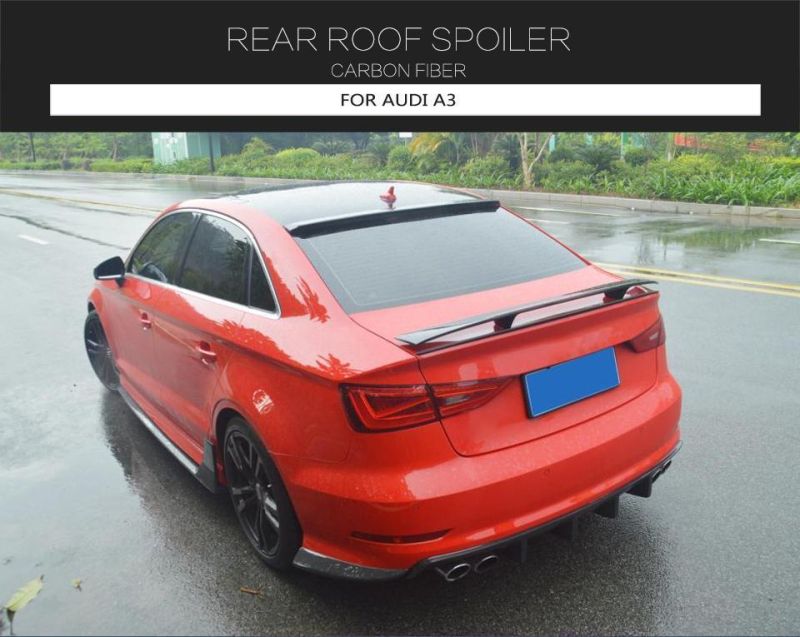Carbon Fiber Roof Spoiler for Audi A3 S3 2014-2019 4-Door