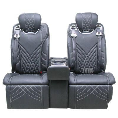 Jyjx090 Luxury Leather Motorhome Camper Van 3 Seaters Rear Seat with Pneumatic Massage