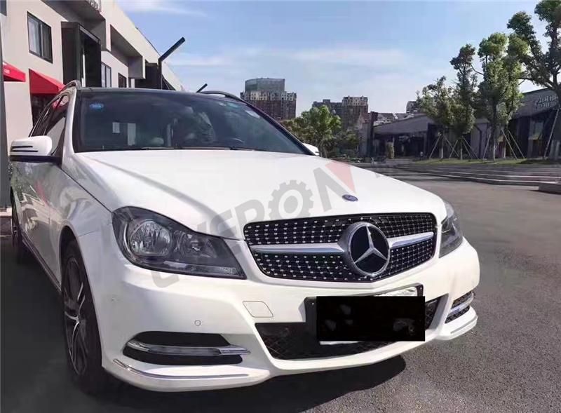 W204 Diamond Style Bumper Grille for Mercedes Benz C Class 2007-2013