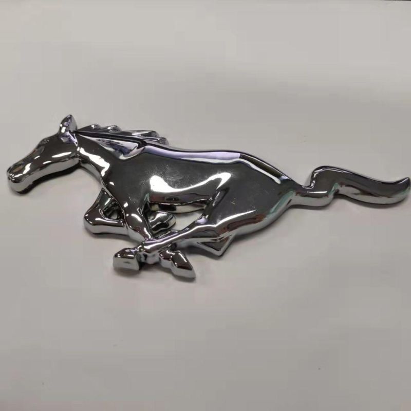 ABS Mustang Grill Front Emblem with Pins and Adhesive Tape