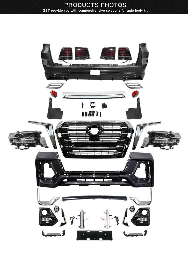 Gbt Car Accessories Front/Rear Bumper Headlight DRL Grilles Bodykit for 2016-on Toyota LC200 Upgrade Land Cruiser 200 Facelift