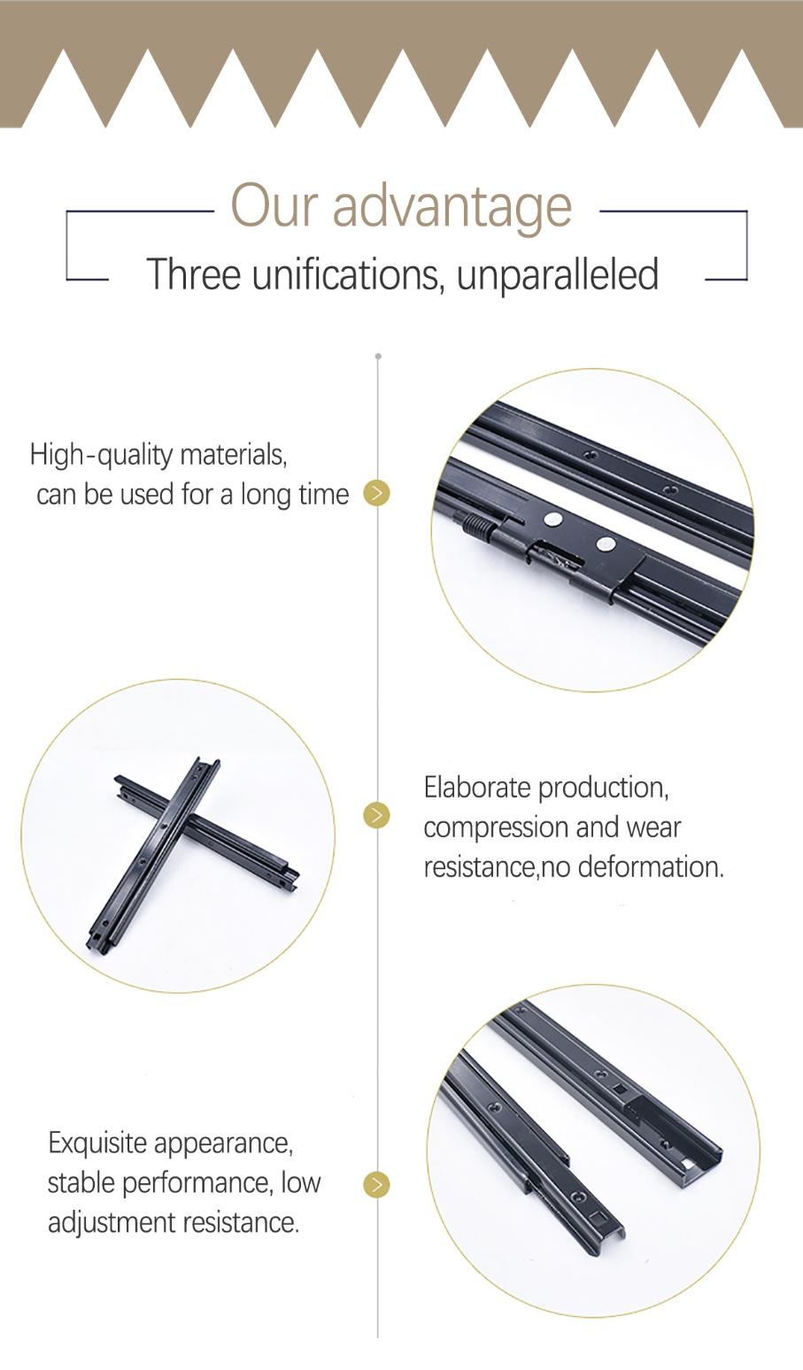 Bus/Caravan/Van Seat Guide Rail with Black Powder Coated/Electrophoresis