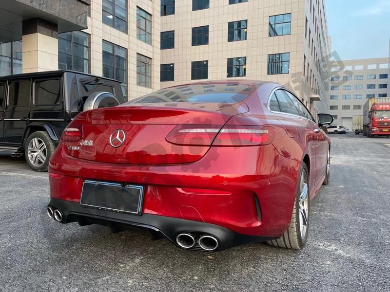E53 Amg Rear Bumper Lip Diffuser with Tail Tipe for Benz E Class C238 Coupe Sport 2017-2022