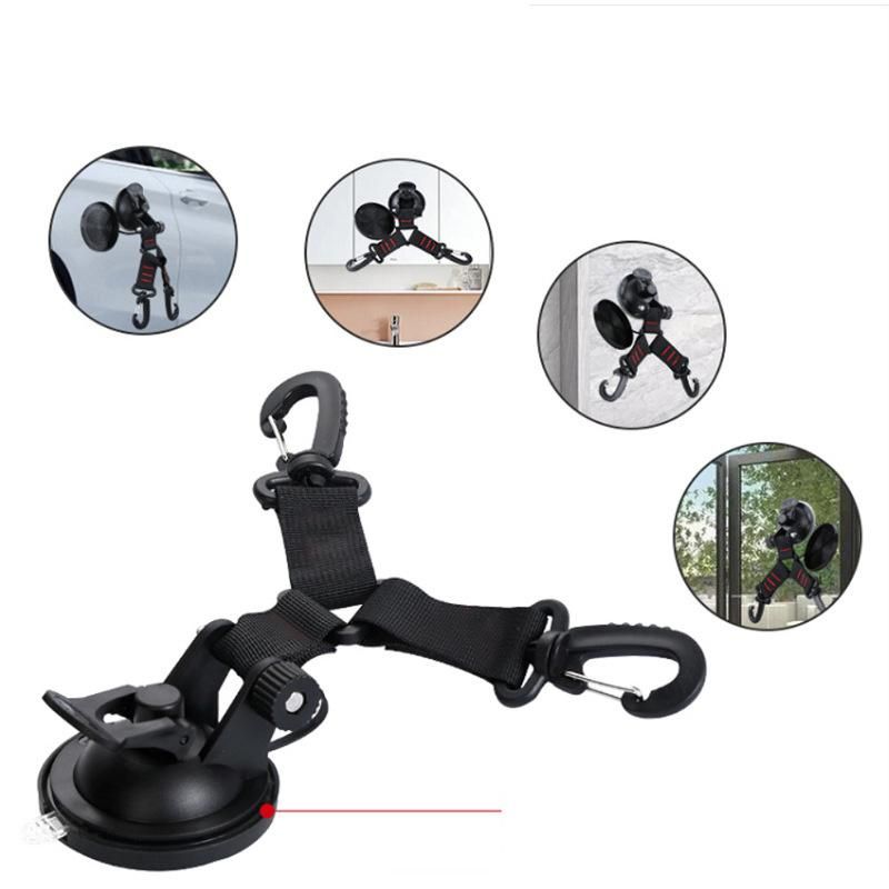 Car Suction Cup Anchor with 2 Snap Hook Tent Tarp for Boat Awning Camping Travel Outdoor Accessories Wbb15316