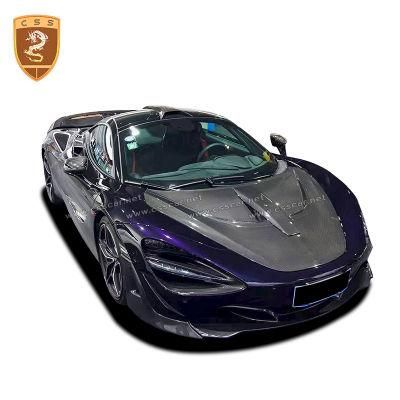 High Glossy Carbon Fiber Novit Style Front Engine Bonnet Hood Cover for Mclaren 720s