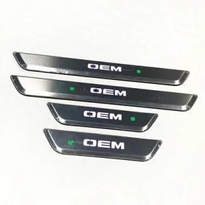 Factory Wholesale 2021 OEM Battery Wireless LED Door Scuff Plates for Tesla Model Y 4PCS/Set