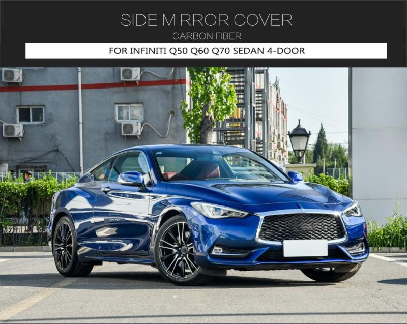 Dry Carbon Fiber Rearview Mirror Covers for Infiniti Q50 Q60 Q70 Sedan 4-Door 2013 - 2021