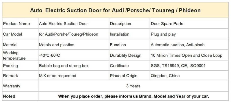 Auto Electric Suction Door Soft Door Closer for Toyota Land Cruiser (07_18)