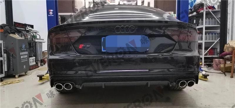 Rear Lip with Exhaust Tips for 2016 Audi A7 Change to S7 Looking