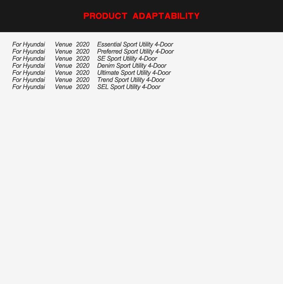 ABS Side Skirts Glossy Black for Hyundai Venue