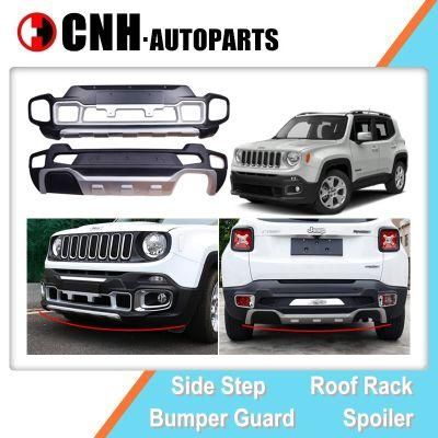 Auto Accessory Plastic Front Guard and Rear Bumper Diffuser for Jeep Renegade 2016 2018