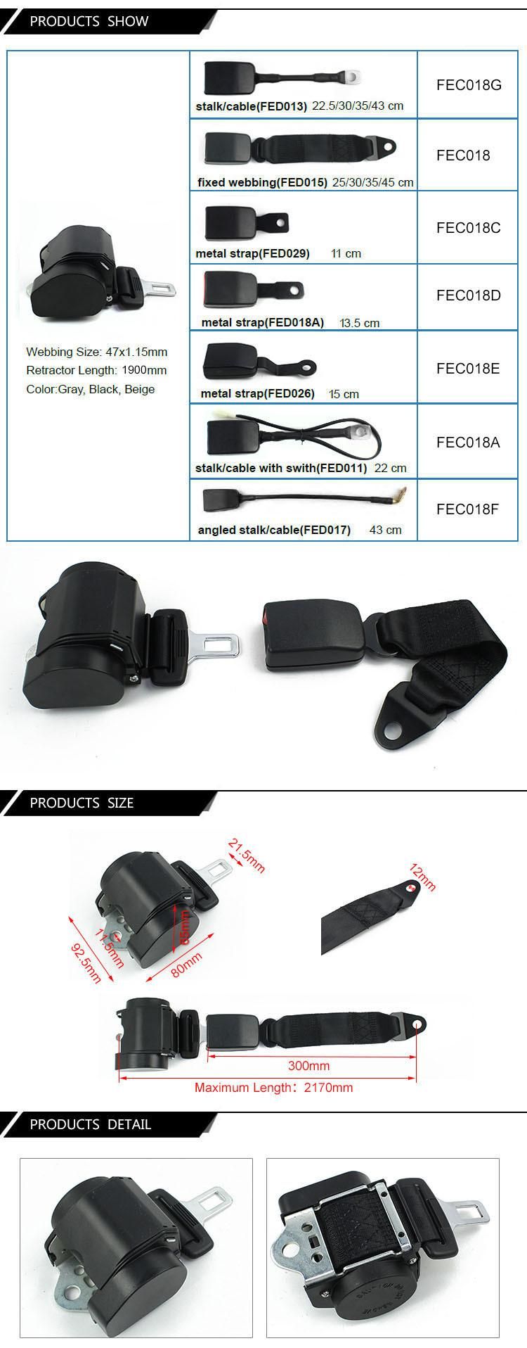 Fec027 Alr Car Safety Belt 2-Point Retractable Seat Belt