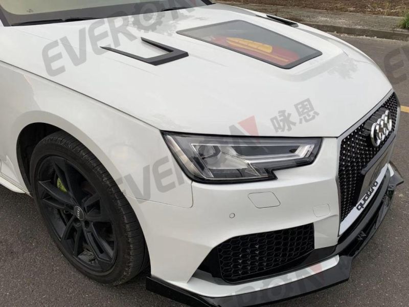 RS Style Front Bumper with Lip Splitter Conversion Body Kit for Audi A4 B9 2017-2019