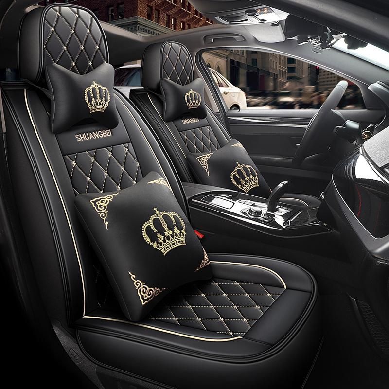 Universal Car Seat Covers With Neck Pillows Abd Waist Cushions